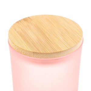 Pot de bougie en verre de vente chaude avec couvercle en bois pots de bougie uniques cire de soja pour bougeoir parfumé vide Design moderne décor à la maison - Product Image 2
