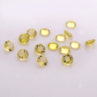 Quartz Citron Naturel Rond de Qualité Supérieure 10mm Couleur Jaune Pierre Précieuse Non Montée Certifiée par un Certificat Tierce Partie pour la Fabrication de Bijoux Vente en Gros
