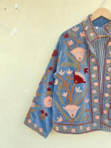 เสื้อแจ็คเก็ตผ้าฝ้ายกำมะหยี่ใช้ได้ทั้งชายและหญิงทำจากผ้าฝ้ายคุณภาพเยี่ยมมีกระดุมคอตั้งเสื้อโค้ทสำหรับฤดูหนาวของขวัญที่ยอดเยี่ยมสำหรับเธอแบบอินเดีย - Product Image 4