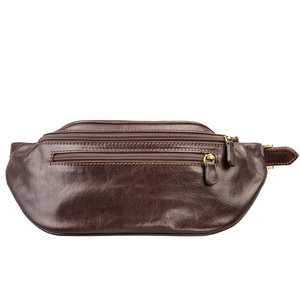 Sac banane unisexe personnalisé en cuir véritable avec fermeture éclair, couleur unie, pochette pour téléphone et argent, idéal pour l'extérieur, faible MOQ - Product Image 3