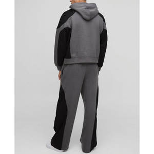 Ensemble de survêtement décontracté pour homme 100 % coton, pull et pantalon de jogging, tenue de sport athlétique - Product Image 5