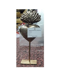 ดีบุกเหล็กรูปหัวใจศักดิ์สิทธิ์ลายดอกไม้ทองแดงทองโบราณสำหรับตกแต่งบ้าน - Product Image 4