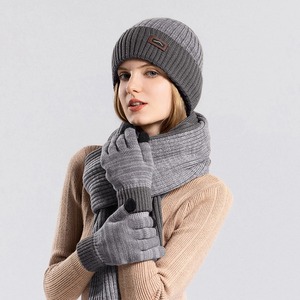 Écharpe d'hiver pour hommes et femmes, ensemble de gants à écran tactile, cache-cou, ensemble de chapeaux tricotés épais, ensemble de gants pour hommes et femmes - Product Image 6