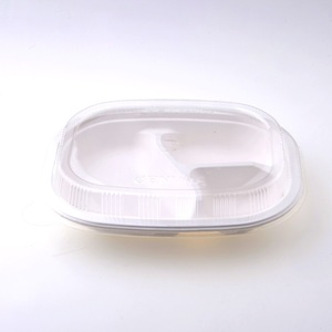 8x8 "3 Compartments Biodegradable Takeaway <b>Boxes</b> Eco-Friendly Biodegradable Food Plates Take Away Food Container - Product Image 2