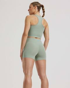 Top Quality Pistachio Custom Essential <b>Women's</b> <b>Shorts</b> High Waisted <b>Shorts</b> For <b>Women</b> Super Soft Breathable & <b>Sweat</b> Wicking <b>Shorts</b> - Product Image 4