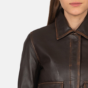 Vestes en cuir pour femmes les plus vendues, couleur personnalisée, col montant, grande taille, imperméable, haute qualité, respirant, teinture unie - Product Image 5