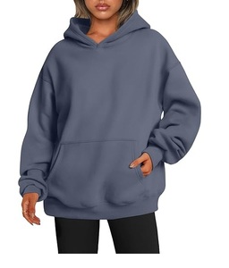Personalizado de alta calidad de las mujeres recortadas lavado ácido Streetwear sudaderas con capucha liso Conjunto de jersey - Product Image 6