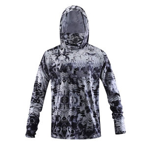 Haut professionnel tendance nouveau sweat à capuche de pêche pour hommes d'hiver respirant avec masque facial 100% polyester - Product Image 1