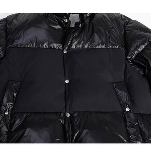 Veste d'hiver matelassée à col montant et manches longues avec logo personnalisé tendance, veste en duvet matelassée patchwork chaude pour homme - Product Image 6