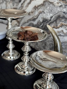 Elegant Silver <b>Mirror</b> Finished Cake Stand Set of 3 for Wedding Birthday Party Dessert Display and Home Decoration From India - Product Image 3