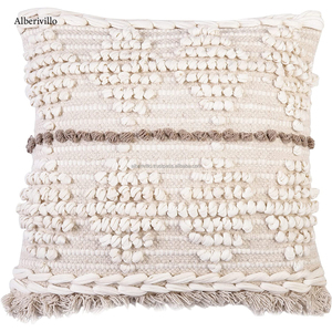 ปลอกหมอนสไตล์โบฮีเมียนสำหรับใช้บนโซฟา,ปลอกหมอนสไตล์โบฮีเมียนกับซิปปลอกหมอนผ้าฝ้ายแบบททอมมือ - Product Image 5