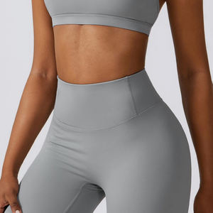 Conjunto de Yoga de algodón para mujer más vendido, ropa deportiva transpirable para mujer, ropa de Yoga elástica para entrenamiento de gimnasio para mujer - Product Image 6