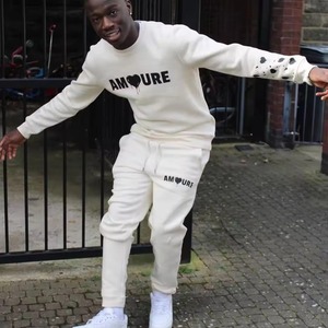 Chándal 2024 Hombres Logotipo de impresión personalizado Heavyweight Sweatsuit Sudadera en blanco y conjuntos de pantalones de chándal Jogger - Product Image 2