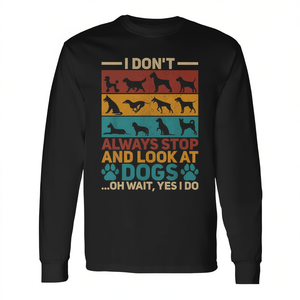 Vintage Long Sleeve <b>T</b>-<b>Shirt</b> for <b>Dog</b> Owners <b>Dog</b> Lover Outfit Multiple Types Available-Promotional <b>Dog</b> <b>T</b>-<b>Shirts</b> - Product Image 2