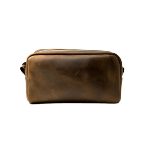 Top Sales Personalised Leather Toiletry kit Mens Wash Pouch <b>Bag</b> For Man Waterproof Dopp Kit <b>Bag</b> - Product Image 1