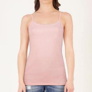 Camiseta sin Mangas para Mujer, Top de Algodón, Transpirable, de Punto, para Yoga, Gimnasio, Acanalado - Product Image 1