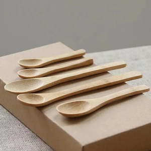 Cuillère en bambou de réglage de table de Noël pour servir le dessert et les boissons cuillères durables en gros - Product Image 3