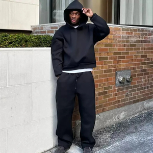 Manufactures Custom Heavyweight Cotton Solid Color Baggy <b>Tracksuit</b> <b>Winter</b> Casual Hoodie & Joggers Sportswear <b>Tracksuit</b> Set - Product Image 3
