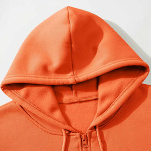 2025 hommes de haute qualité mode couleur unie polaire à capuche coupe ample à manches longues fermeture éclair basique respirant hiver à capuche pour unisexe - Product Image 3