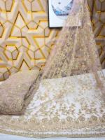 Tissu en maille brodé à la main avec perles importées de qualité supérieure, tissu unique entièrement brodé et perlé à la main