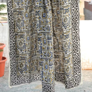 100% Cotton Breathable Traditional Hand Block Printed <b>Scarf</b> Jaipur Handcrafted Boho Chic Lightweight Ethnic Soft Cotton <b>Scarf</b> - Product Image 1