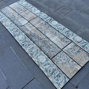 Alfombra de 2.8x7.3 pies, Alfombra Turca, Alfombra con Estampado Animal Azul - Product Image 4