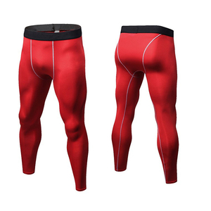 Pantalones Deportivos de Cintura Alta para Hombre, para Entrenamiento, Running, Gimnasio, Mallas de Compresión Deportivas Blancas - Product Image 4