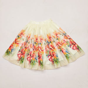 Ensemble Lehenga Choli Shoryam Fashion pour filles, imprimé floral, en organza, longueur au sol, avec chemisier à col en V à volants et dupatta, pour les mariages et les fêtes - Product Image 4