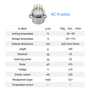 AC-9 Quarz-Beschleunigungsmesser |   Hochpräzise, vibrations- und stoßresistent, ideal für Luft- und Raumfahrtanwendungen - Product Image 3