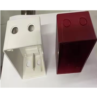 Boîte 1-Gang certifiée UL94 Gamme économique Boîtiers électroniques et instruments ABS en blanc laiteux et rouge PO