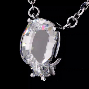 Unisex 10kt oro alfabeto joyería fina colgantes HPHT/CVD laboratorio crecido DEF VVS/VS diamante letra Q IGI certificado regalo perfecto - Product Image 5