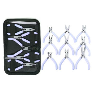 Ensemble de pinces professionnelles pour bijoux en acier au carbone et en acier inoxydable à bon prix, kit d'outils à nez rond - Product Image 2