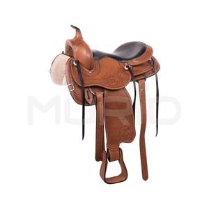 Arnés grueso de vaca de Pakistán de la mejor calidad, sillín de caballo occidental personalizable de cuero Natural suave para montar en senderos de placer - Product Image 5