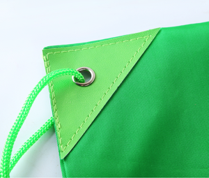 Yellow <b>Drawstring</b> <b>Backpack</b> With Zipper Pocket Portable Polyester Sport Bag Outdoor Use Best Price Wholesale OEM Supplies - Product Image 5