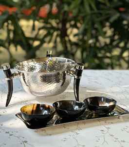 ชามเขาสัตว์แกะสลักสวยงาม ใช้แล้วทิ้ง ผิวเรียบเนียน สำหรับเสิร์ฟขนมขบเคี้ยวแบบแห้ง จัดเลี้ยงบุฟเฟ่ต์ ราคาประหยัด AALIYAN IMPEX - Product Image 1