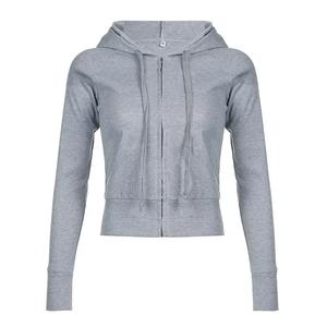 Casual Streetwear básico con capucha bolsillos sudadera chándal 2025 otoño primavera moda sólido manga larga sudaderas con capucha para mujer - Product Image 6
