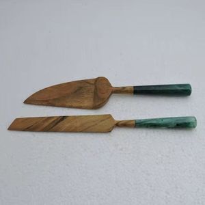 Ensemble de fromage en bois durable avec poignée en émail imprimé ensemble de trois outils de service de fromage de cuisine d'hôtel - Product Image 4