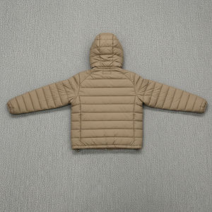 Nouveauté 2026 – Blouson matelassé pour femme, couleur marron clair, 100 % polyester, épais, chaud, style zippé, respirant, effet bulle - Product Image 3