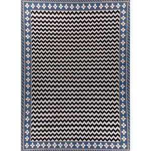 พรมทอมือลายเชฟรอนรูปเพชรทรงสี่เหลี่ยมผืนผ้า รุ่นอัลฮัมบรา ไอวอรี่ วูล แฟลตวีฟส์ สำหรับตกแต่งบ้าน โถงทางเดิน หรือข้างเตียง-รุ่น ADWL-13224 - Product Image 1