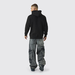 Sudaderas con capucha de talla grande de alta calidad para hombre, logotipo personalizado bordado, venta al por mayor, Sudadera con capucha de lana para gimnasio, suministro ODM - Product Image 4