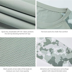 Concevez votre propre logo personnalisé Chemises de pêche par sublimation Chemises de pêche légères en polyester 100% - Product Image 6