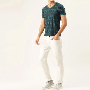 Camisetas Casuales de Verano para Hombre con Diseño de Letras Serigrafiadas, Color y Logotipo Personalizados, Manga Corta, Servicio OEM - Product Image 5