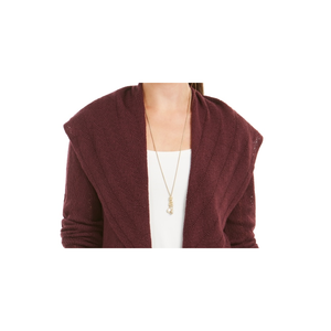 Cardigan da Donna Style & Co, Casual, Taglia XX-Large, Viola, in Lana con Decorazioni Ricamate e Chiusura a Bottoni, per Tutte le Stagioni - Product Image 2