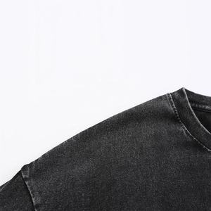 เสื้อยืดโอเวอร์ไซส์หลากสีสำหรับผู้ชาย เสื้อยืดคอกลมแบบสปอร์ต ผ้าฝ้ายเนื้อหนา สไตล์ลำลองแนวสตรีท - Product Image 4