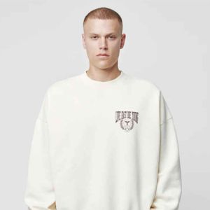 Logotipo personalizado suéter hombres 100% algodón Otoño Invierno diseñadores sueltos recortados suéteres de punto de gran tamaño - Product Image 2