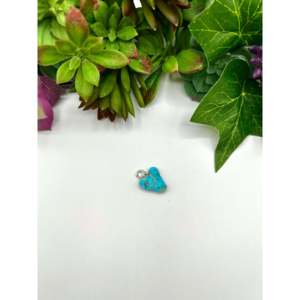 Breloques et composants de bijoux en argent sterling et turquoise de Mohave, fabriqués par les Navajo - Product Image 3