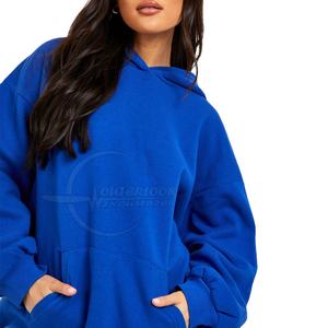 เสื้อมีฮู้ดแฟชั่นสำหรับผู้หญิงผ้าฝ้าย100% มีฮู้ดสไตล์ลำลองสำหรับผู้ใหญ่ทำโลโก้ได้ตามต้องการ - Product Image 3