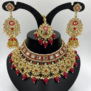 Exclusivo estilo Bollywood oro Mett antiguo Mina collar conjunto - Product Image 1
