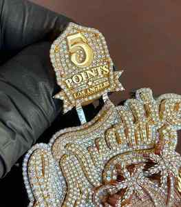 Custom Moissanite <b>Pendant</b> 925 Sterling <b>Silver</b> Iced Out VVS Moissanite Hip Hop <b>Pendant</b> - Product Image 3