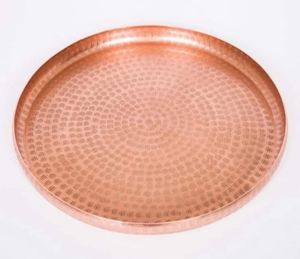 Factory Customization Clear Antique Serving <b>Tray</b> With <b>Gold</b> Metal Handles Ottoman <b>Tray</b> - Product Image 2